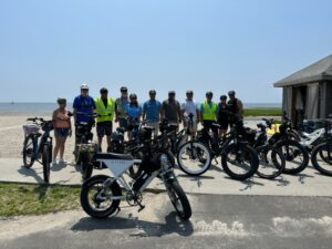 beach ebike group ride