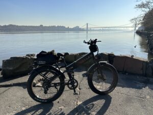 crossing the GWB on ebike