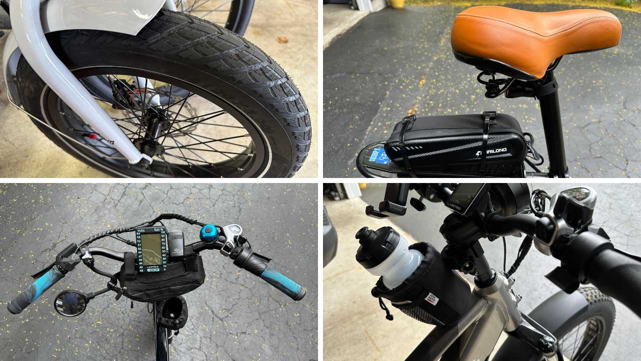View of All My Lectric Ebike Accessories - Chris Crossed Ebiking